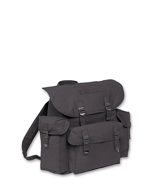 Rucksack - schwarz, gewaschen