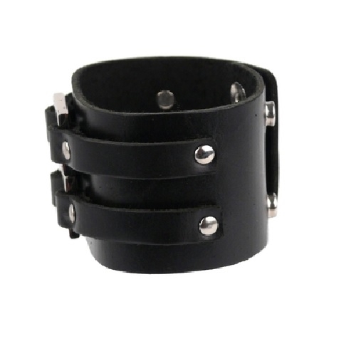Lederarmband mit Metallschnalle
