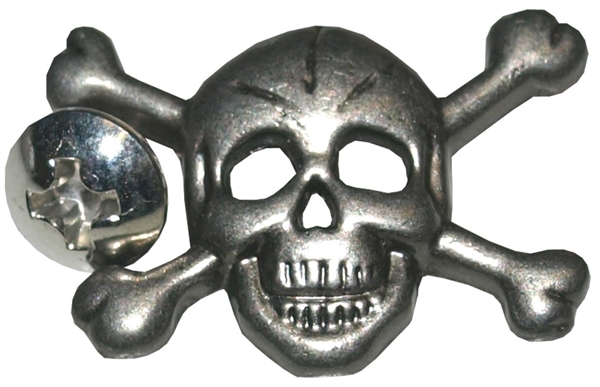 Totenkopfnieten mit Schraube, 10 Stk.