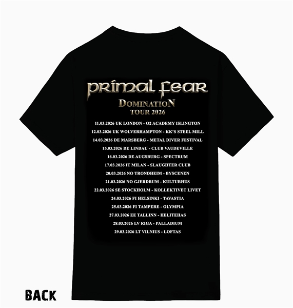 PRIMAL FEAR - Domination Tour 2026, T-Shirt