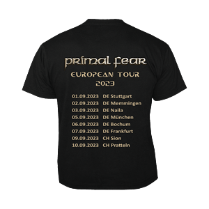 PRIMAL FEAR - Code red Tour 2023, T-Shirt
